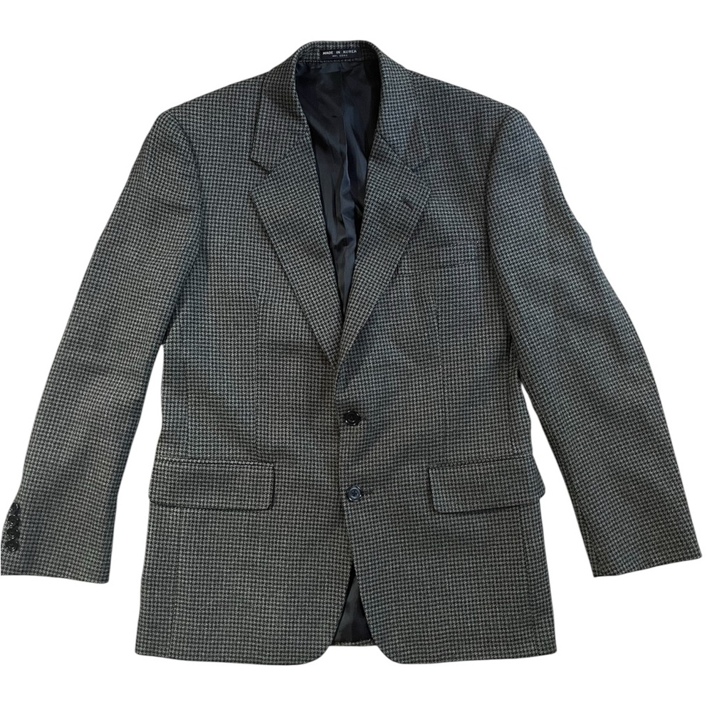 VINTAGE CLUB ROOM Mens Blazer Sport Coat Casual Jacket 39R Wool Suit Houndstooth